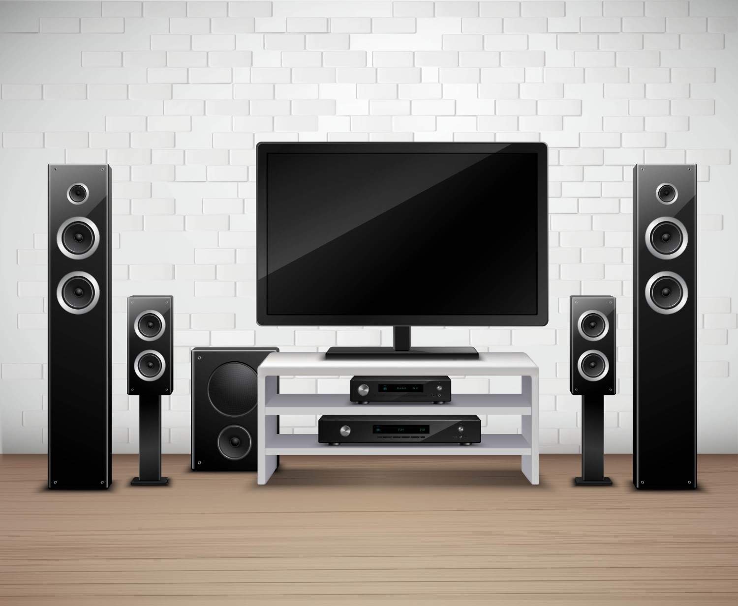 Vista Triple-Tier Minimalist Media Console
