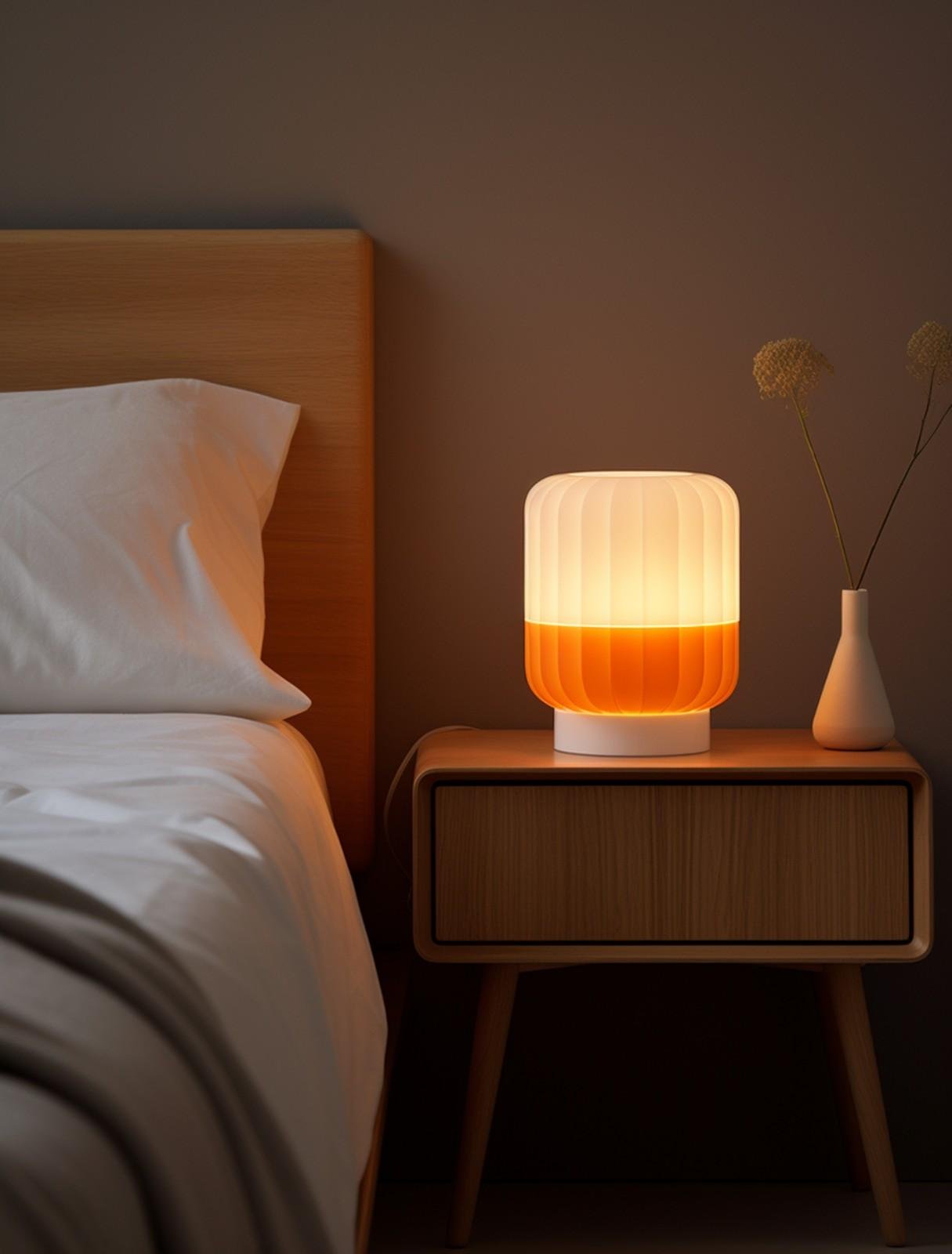 Ellipse Modern Oak Nightstand with Soft-Radius Edges
