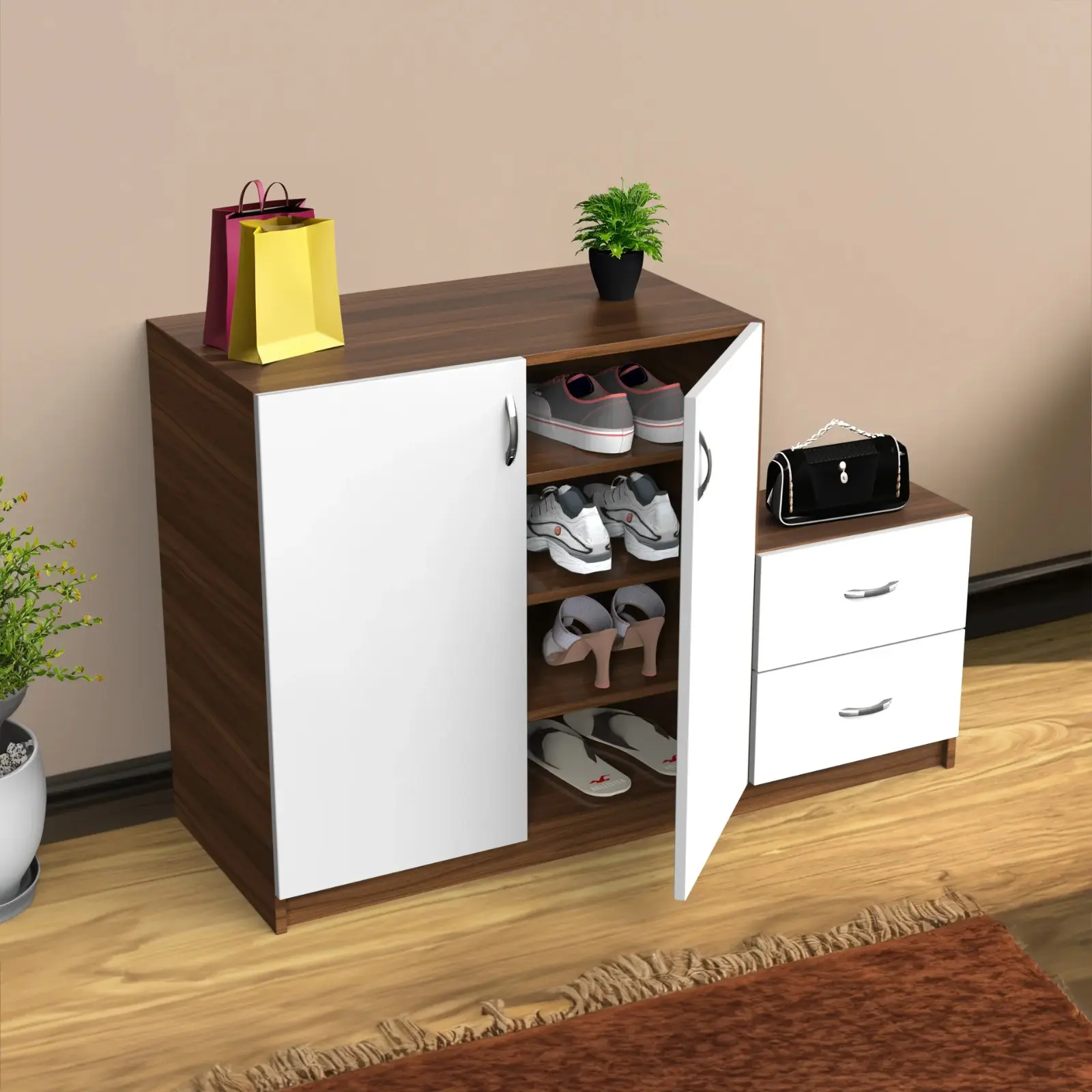 Minimal MDF Shoe Rack