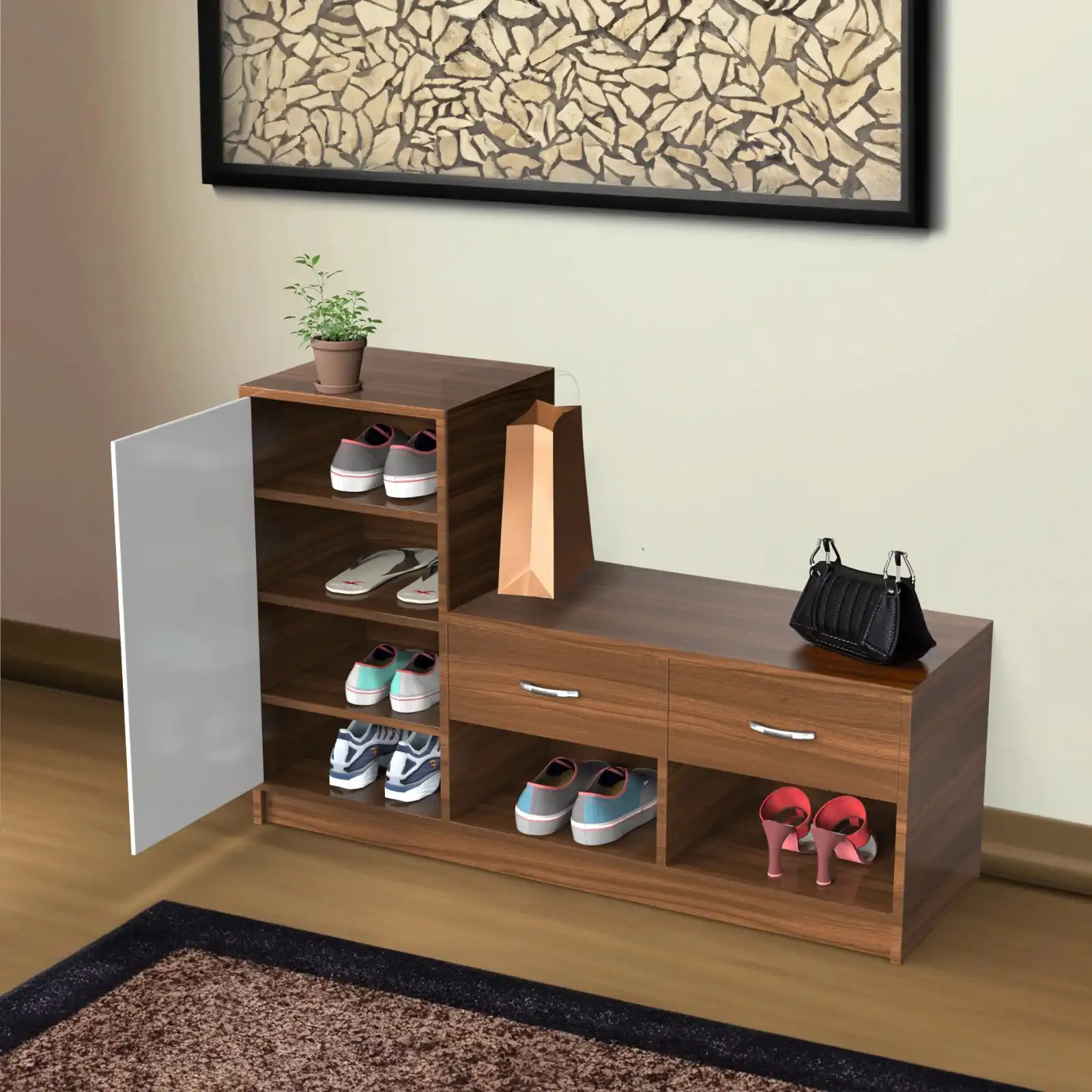 Modern MDF Shoe Rack
