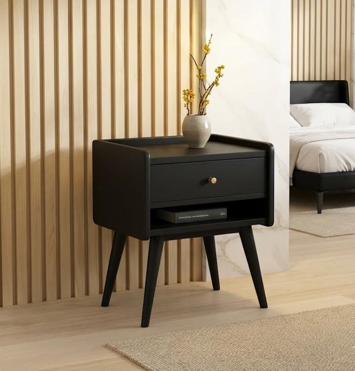 Nordic Matte Black Nightstand