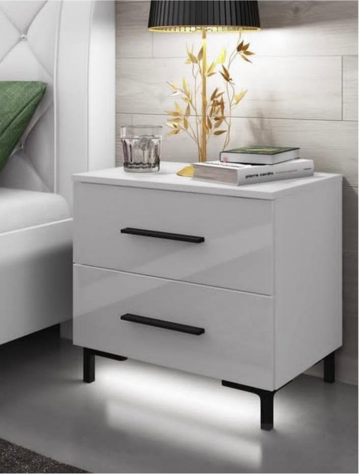 Contemporary 2-Drawer Bedside Table