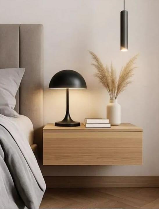 Floating Natural Oak 1-Drawer Nightstand