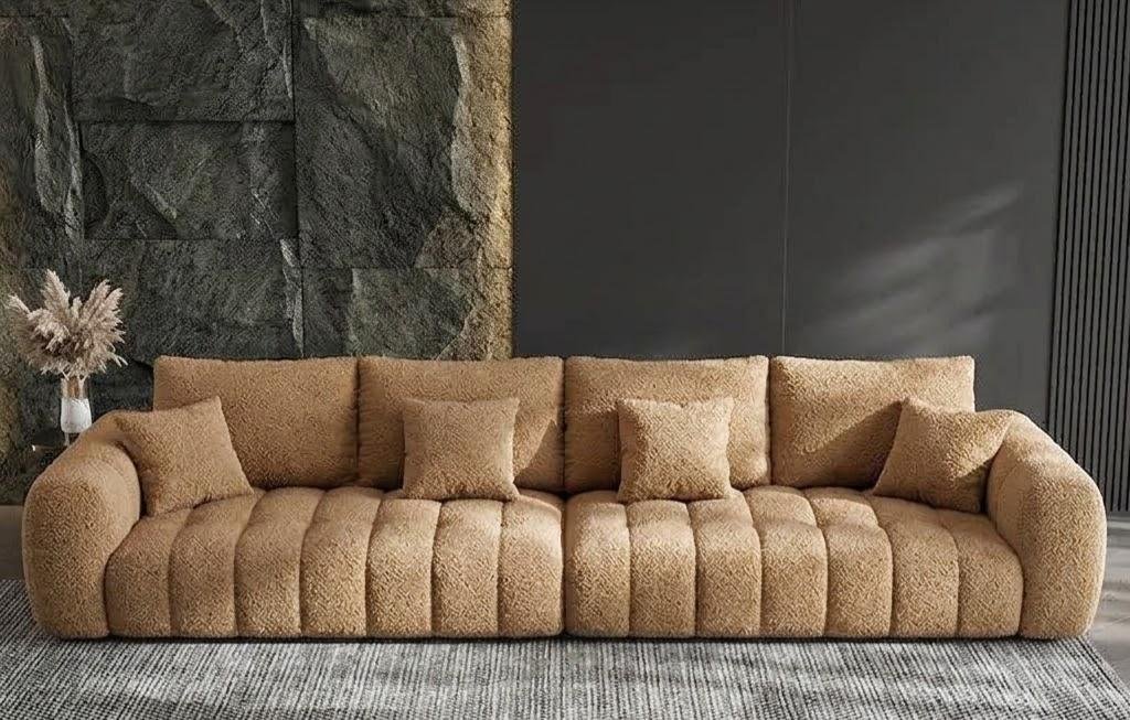 Classic Boucle 4-Seater Sofa