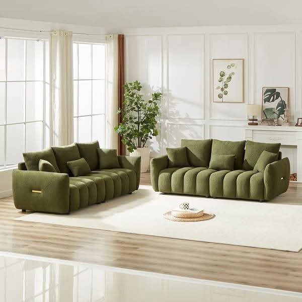 Elegant Boucle 3-Seater Sofa